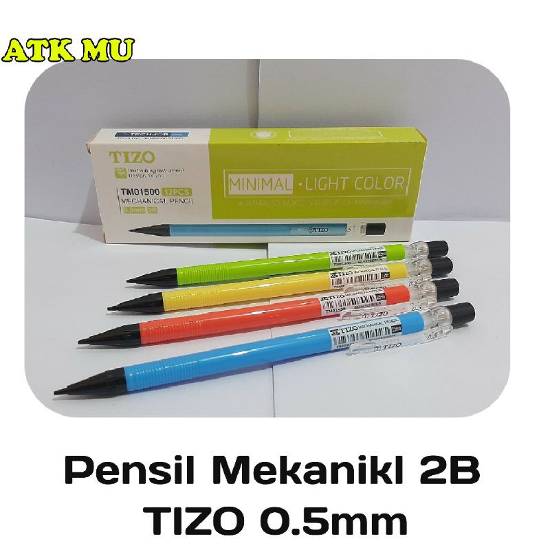 

Pensil Mekanik TIZO 1500.5mm 2B Free Eraser!!