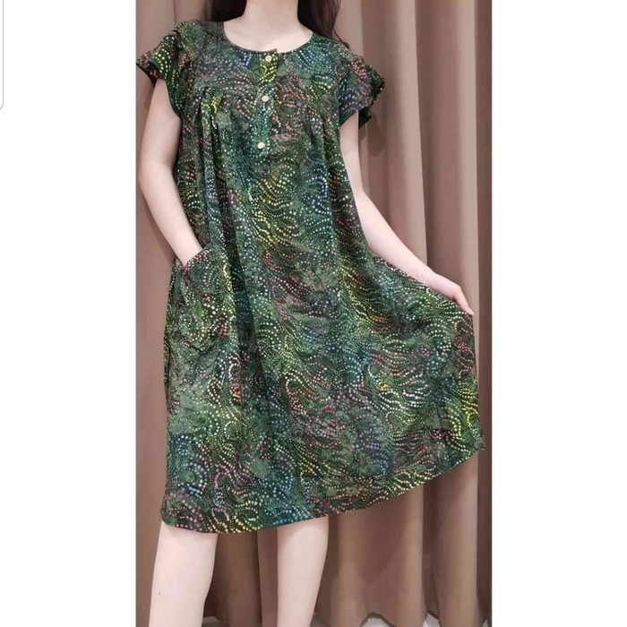 Baju Tidur Batik  Anita  Daster  Size XL Dengan Lengan Diskon 