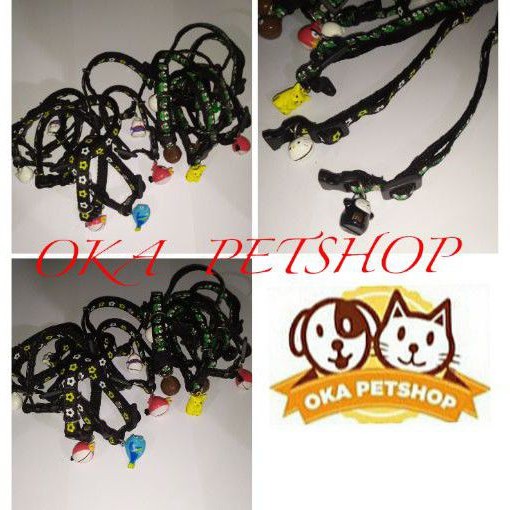 Kalung Kucing Anjing Mini Motif Lonceng Boneka