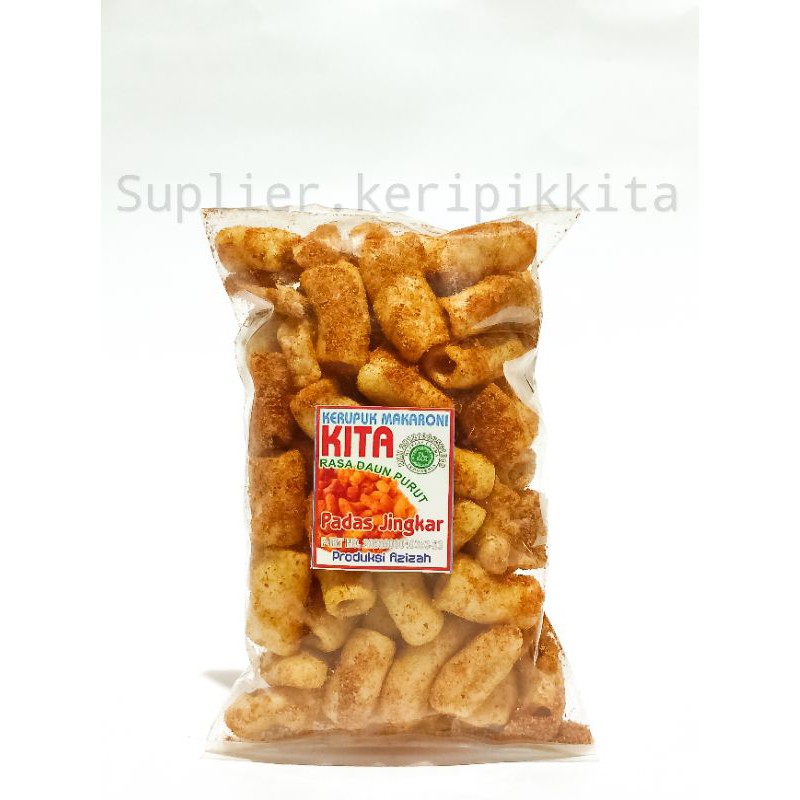 Cemilan kerupuk makaroni jingkar kita - makanan ringan - sneck - jajanan - pedas - jingkar - kita kemasan besar