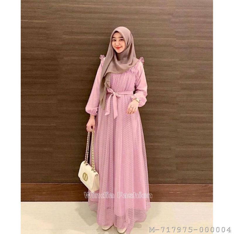 DRESS GAMIS WANITA TILE TIFFANY DRESS MOSCREPE