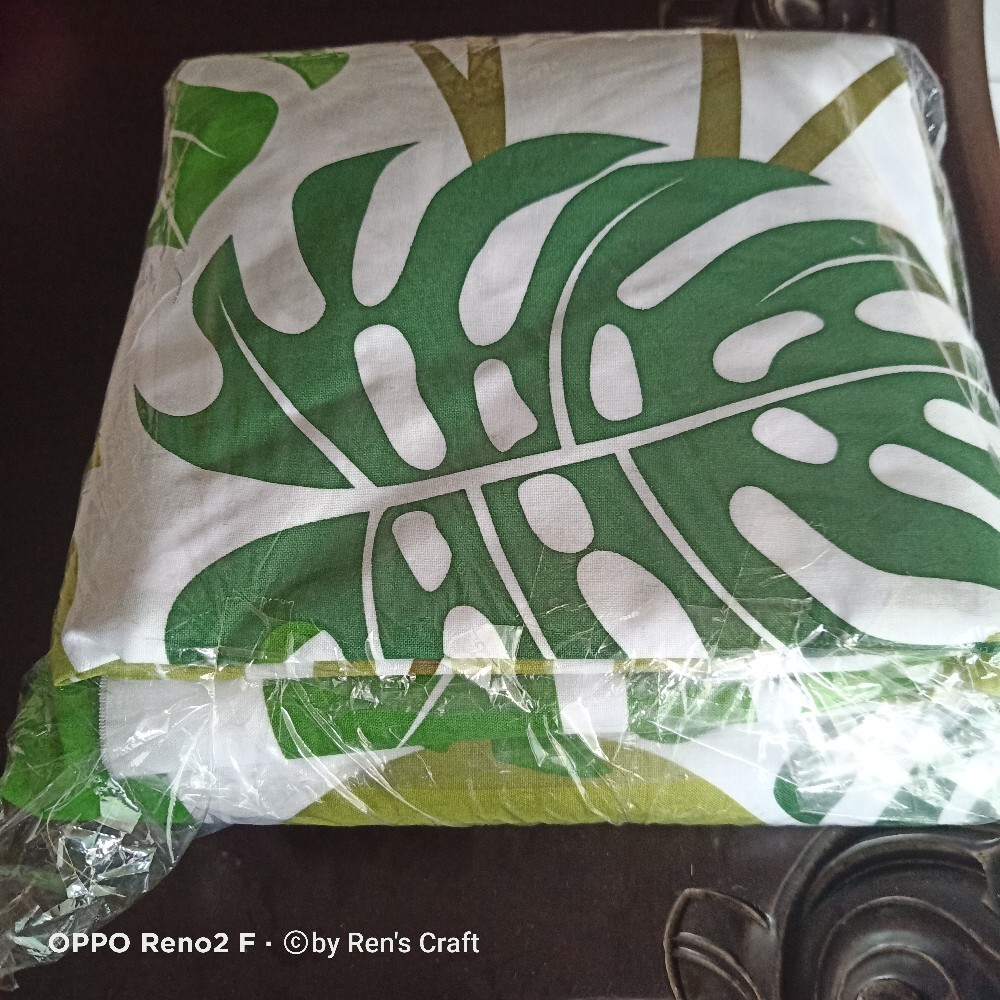 Kain Sprei Meteran Daun Monstera Leaf Colour Thalia Esra