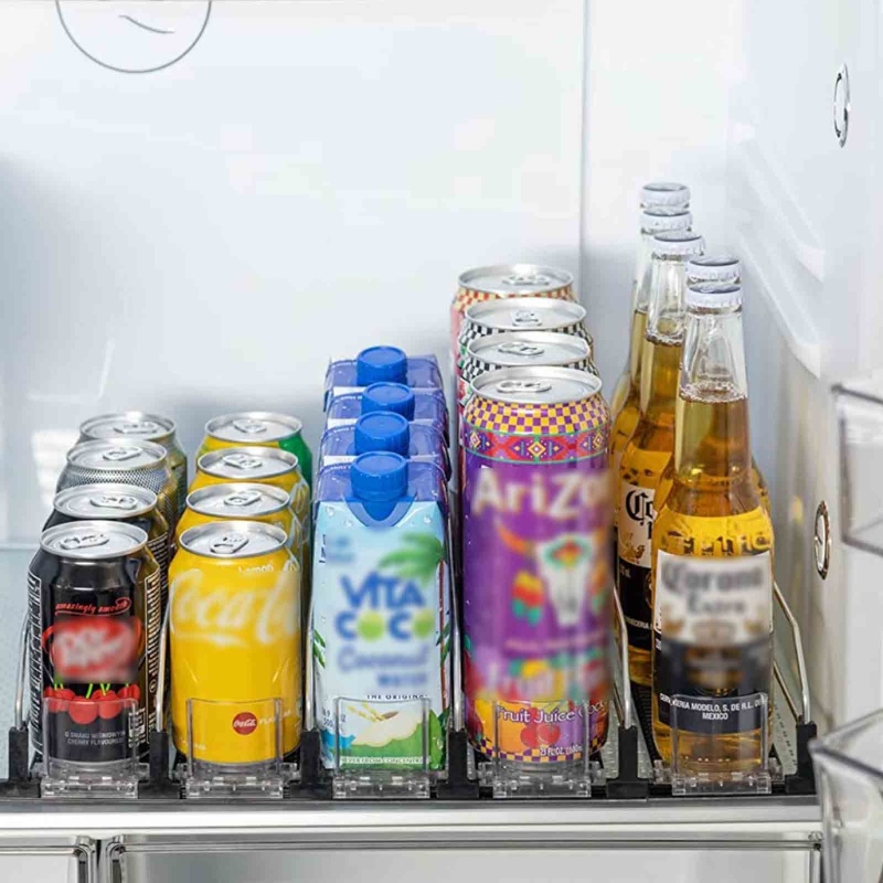 Rak Holder Penyimpanan Minuman Otomatis Bahan Plastik Untuk Kulkas Rumah
