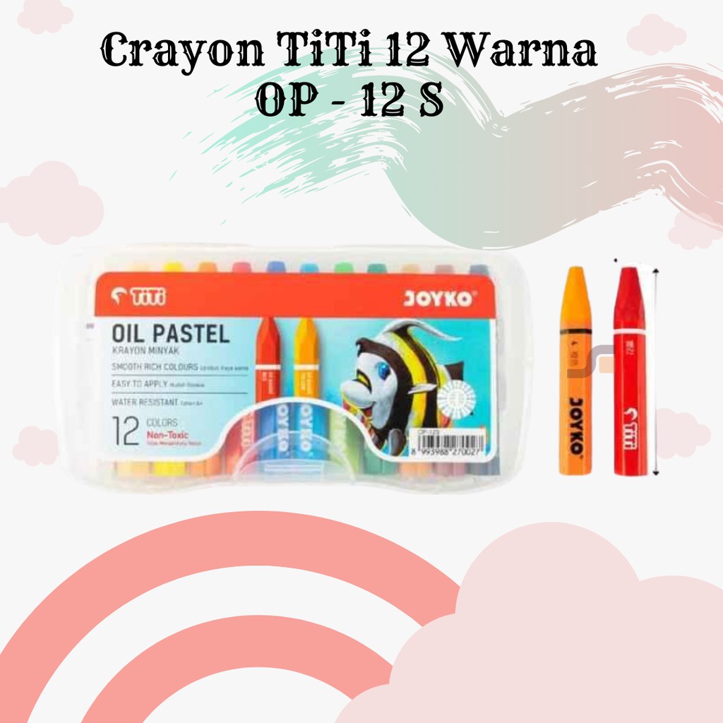 

Oil Pastel Krayon Crayon Anak TiTi Full Isi 12/18/24/36/48/55 Warna Lengkap Set Original Ori Joyko