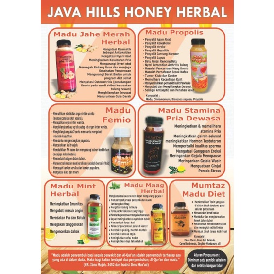 MADU FEMIO / JAVAHILLS HONEY / MADU WANITA