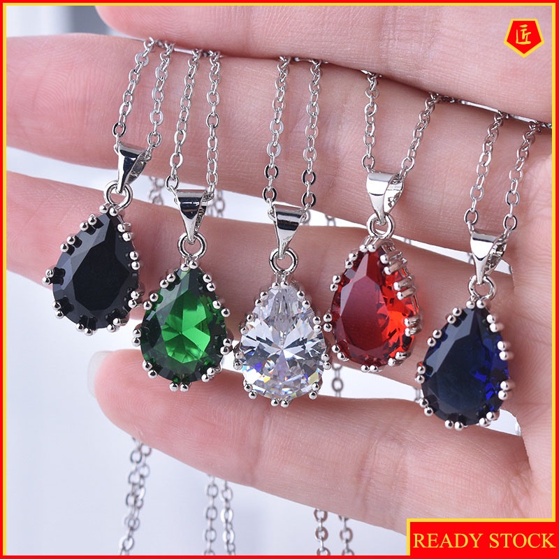 [Ready Stock]European and American Fashion Jewelry Diamond Zircon Pendant Simple