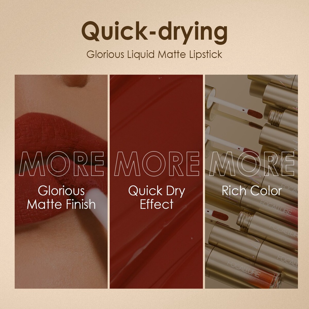 Focallure Lipstik Matte Quick Drying Glorio Lipcream Focallure Lip Matte Focallure Liquid Matte Lipstik Focallure  Lipstick Focallure Focallur Fucallure Focalure Foccalure