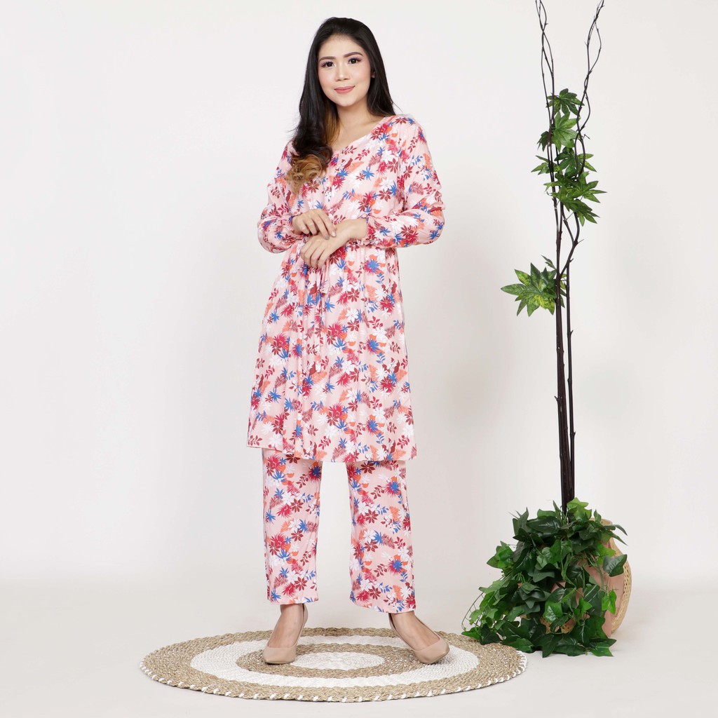 ZAYA - STELAN ONE SET RAYON WANITA/ SETELAN RAYON LEAFIE 193 SIZE XL,3XL, 8XL