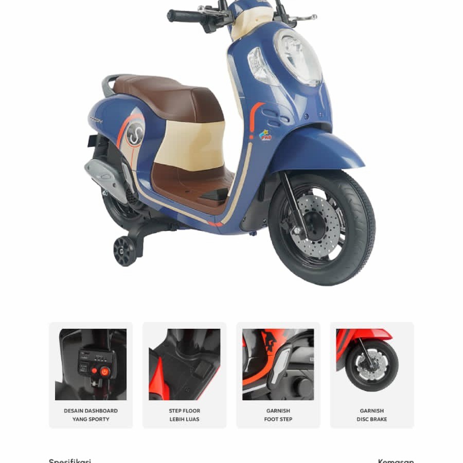 PMB Motor Aki M999 Honda Scoopy (Official Licensed by Honda) - Navy Blue