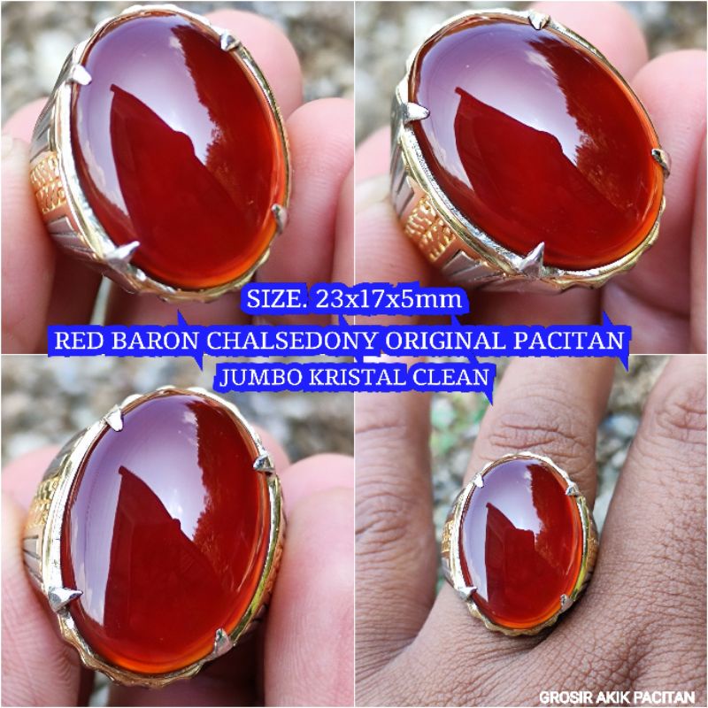 JUMBO RED BARON CHALSEDONY ORIGINAL PACITAN RED JENDRAL PALING DICARI