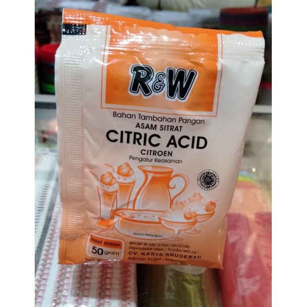 

sitrun R&W 50g | citric acid | Citroen | asam sitrat 50g