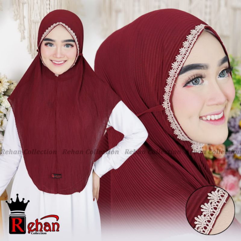 BERGO MARYAM PLISKET LIDI DIAMOND RENDA  PREMIUM/BERGO MARYAM PLISKET RENDA TALI
