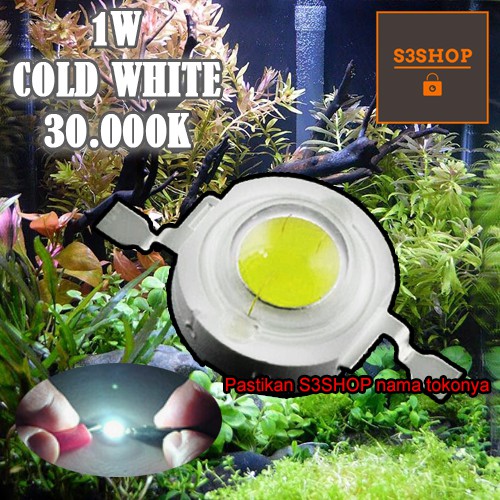 LED 1W Cold White 30000K Emitter Bead HPL Super High Power Cool Putih