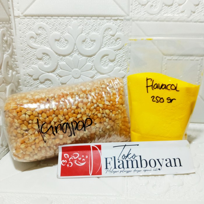 

⭐ COD ⭐ POPCORN 1KG PAKET FLAVACOL SALT 250GR