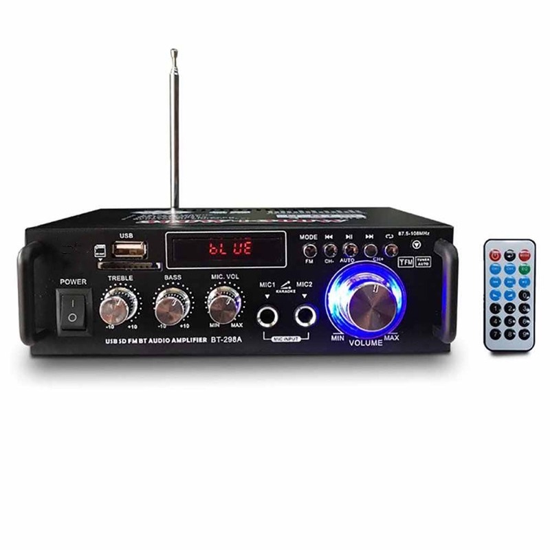 Taffware Bluetooth EQ Audio Amplifier Karaoke Home Theater FM Radio 600W - BT-298A - Black