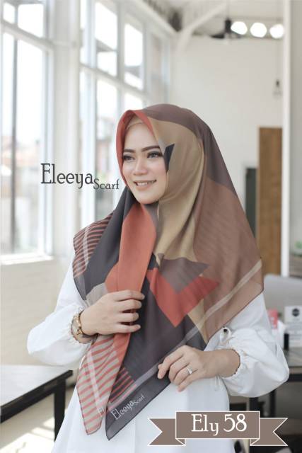 HIJAB SEGIEMPAT MOTIF ELY 58 II Eleeya Scarf