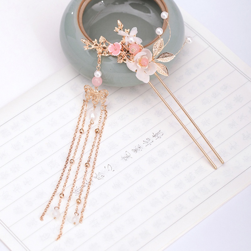 SIY  Women Girls Chinese Hanfu Dress Jewelry Sets Antique Tassel Floral Hairpins Earrings Hair Forks Headpieces Accessories