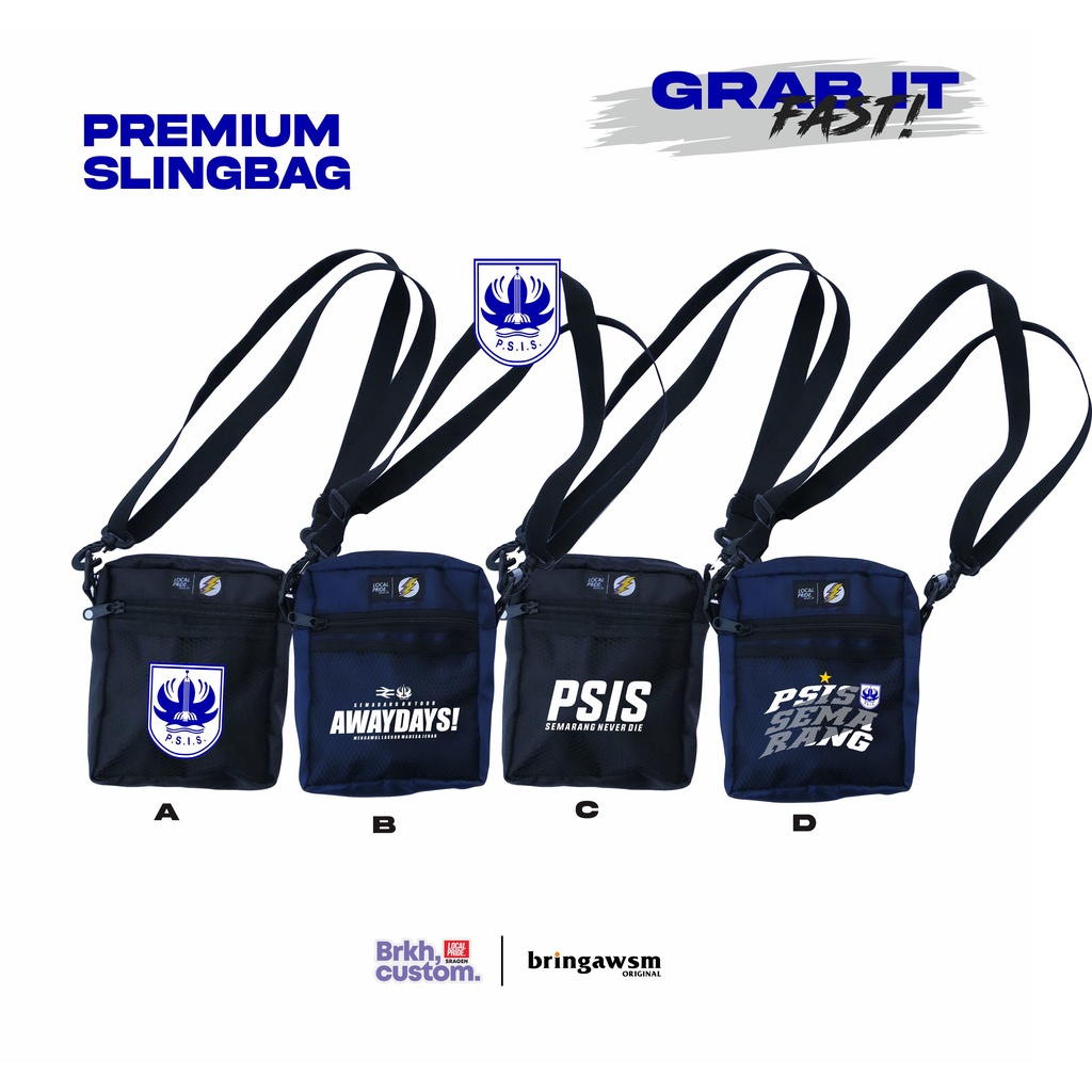 TAS SELEMPANG SLINGBAG PSIS SEMARANG TAS BOLA KAOS BOLA TAS DISTRO PANSERBIRU BRKHCUSTOM