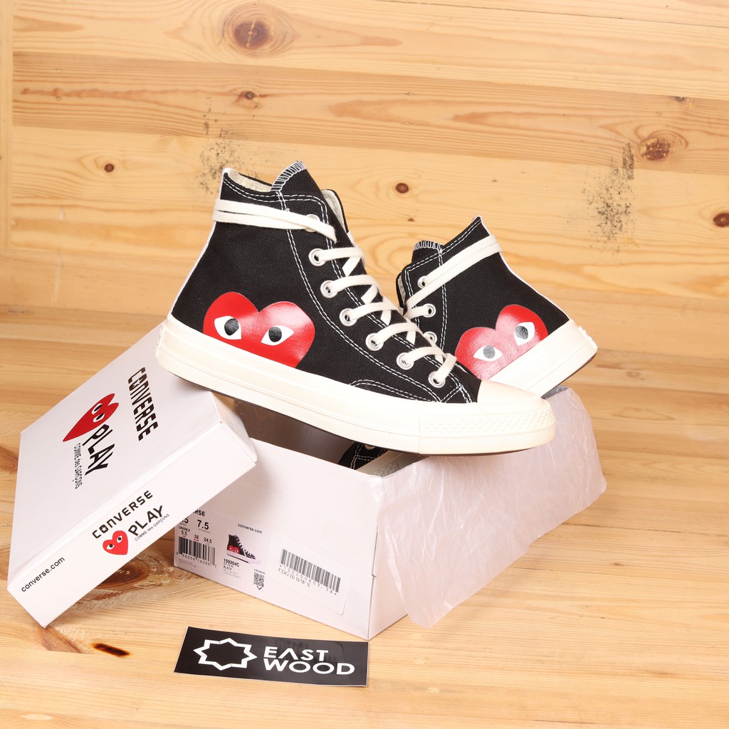 cdg black high tops