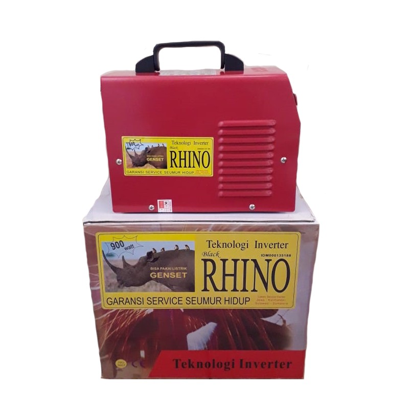 Mesin Las Listrik Rhino120A / Trafo Las Inverter 900 Watt Rhino Merah 120 A / MMA 120 Merah