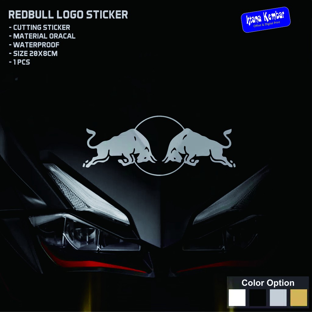 Sticker logo Redbull Stiker Logo RedBull R15 R25 NINJA GSX KTM DUCATI