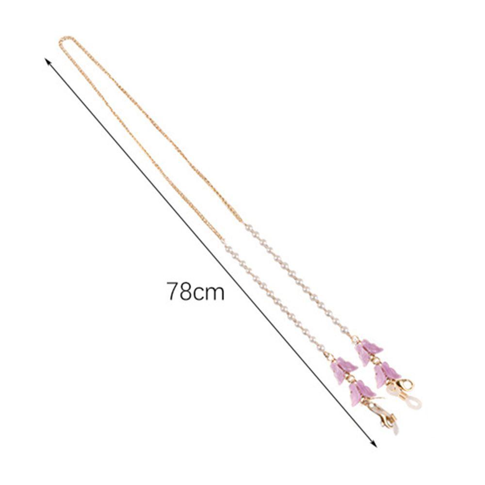 Lily Rantai Kacamata Wanita Jewlery Butterfly Akrilik Holder Cord