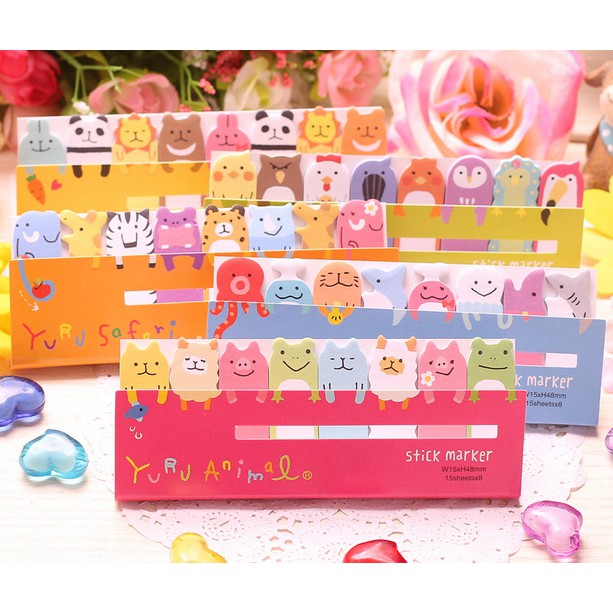 

SALE!!!TERLARIS!!! Stick Marker Yuru Animal Cute MEMO & STICK NOTE