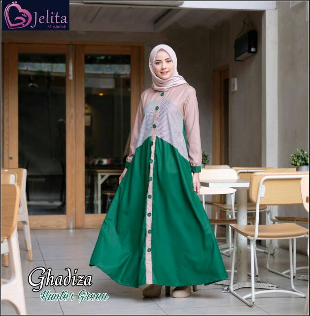 Ghadiza dress jelgant gamis daily dress jelita muslimah