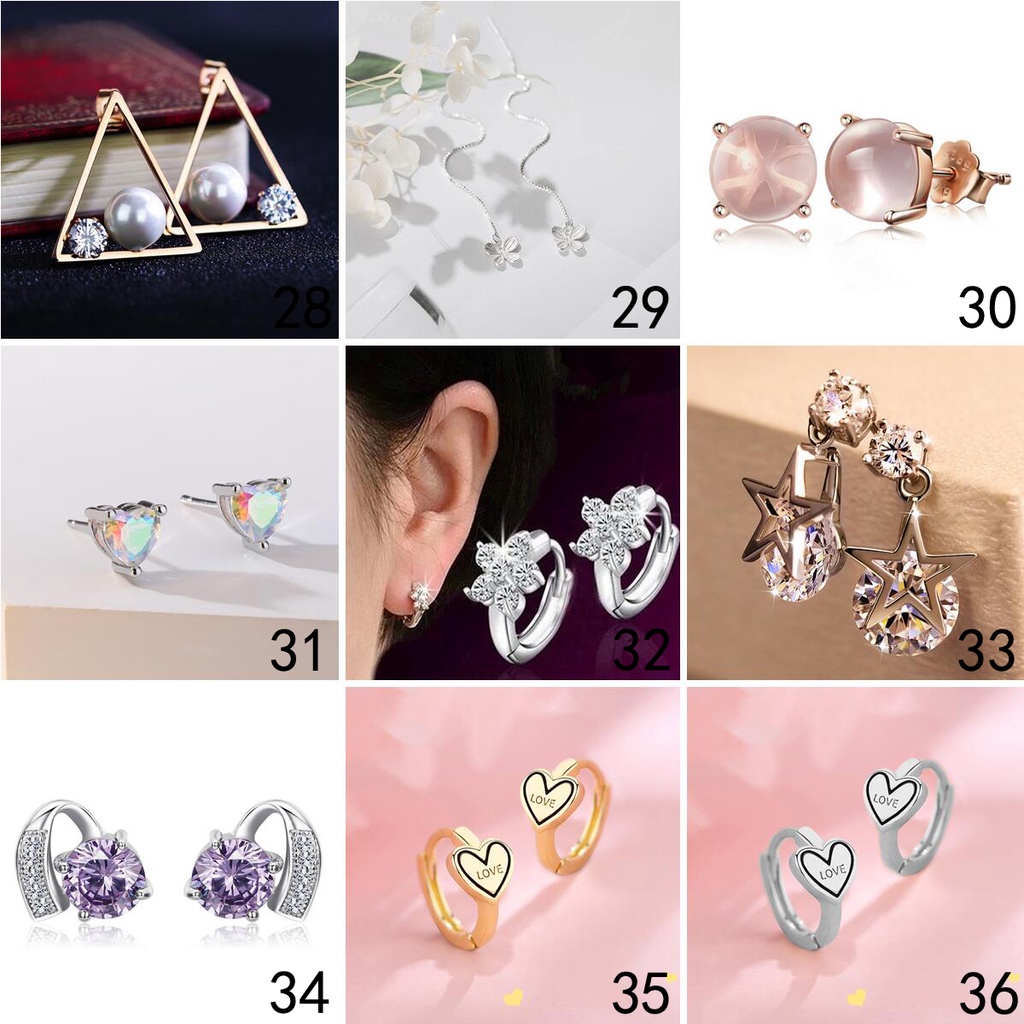 925 anting-anting perak murni, Busana sederhana, Anting-Anting wanita, Perhiasan Fashion Korea, Aksesoris telinga ED006