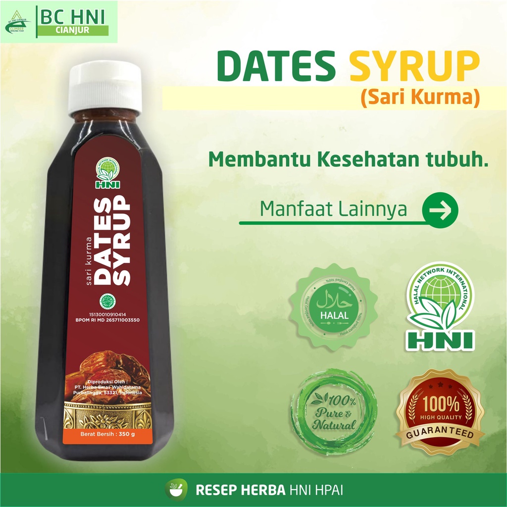 

Sari Kurma Premium - DATES SYRUP - HNIHPAI