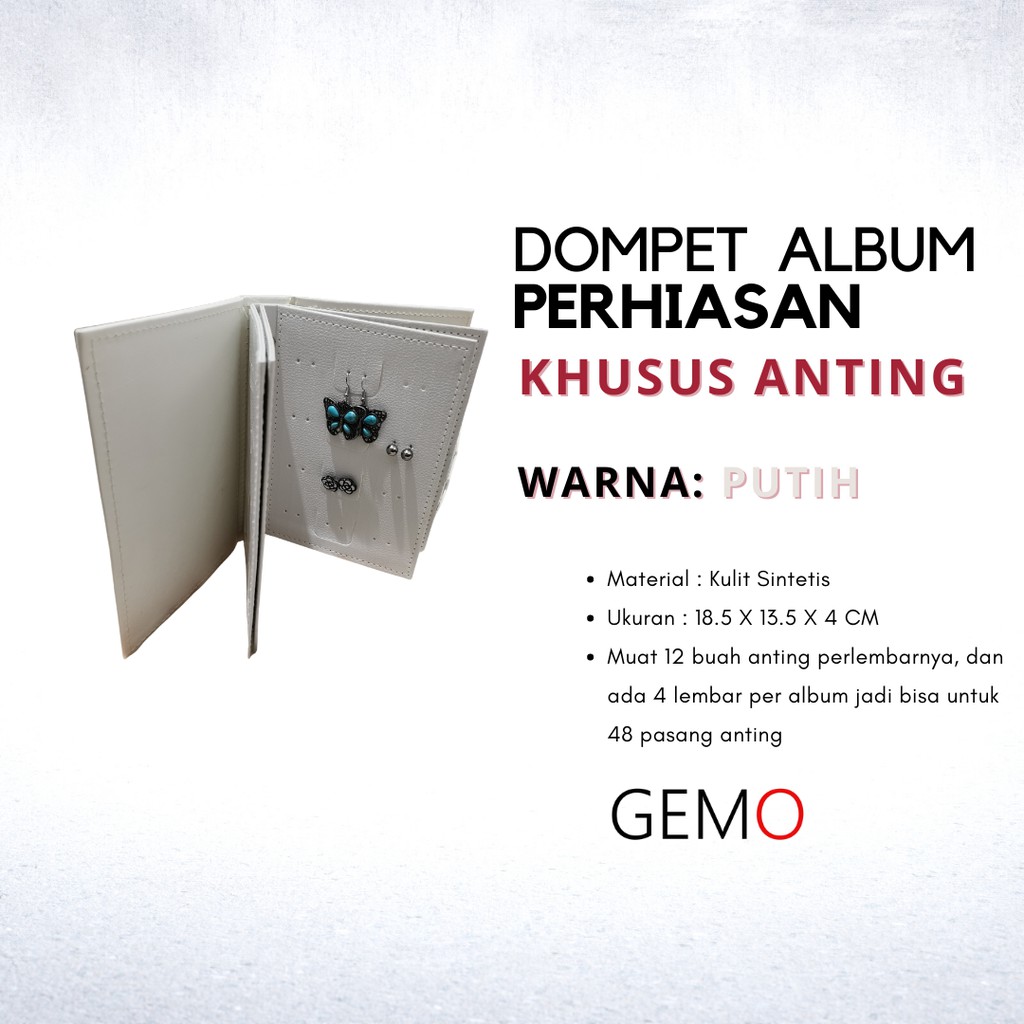 Dompet ALBUM Display Anting Perhiasan Jewerly Tersedia Tiga Warna Display Jewelry Murah Unik Lucu