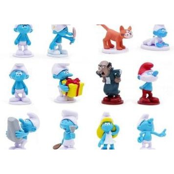 New Mainan Action Pajangan Figure The Smurf Smurfs Papa Smurfette Gargamel