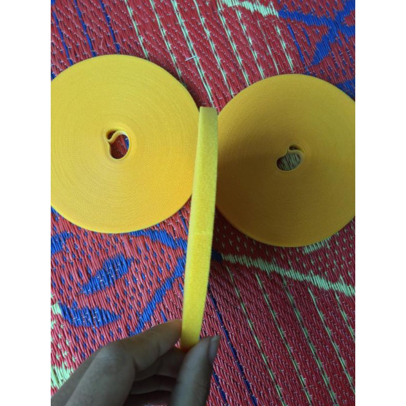 Velcro Magic Tape Kabel 20 M Tebal 1 Cm -kuning