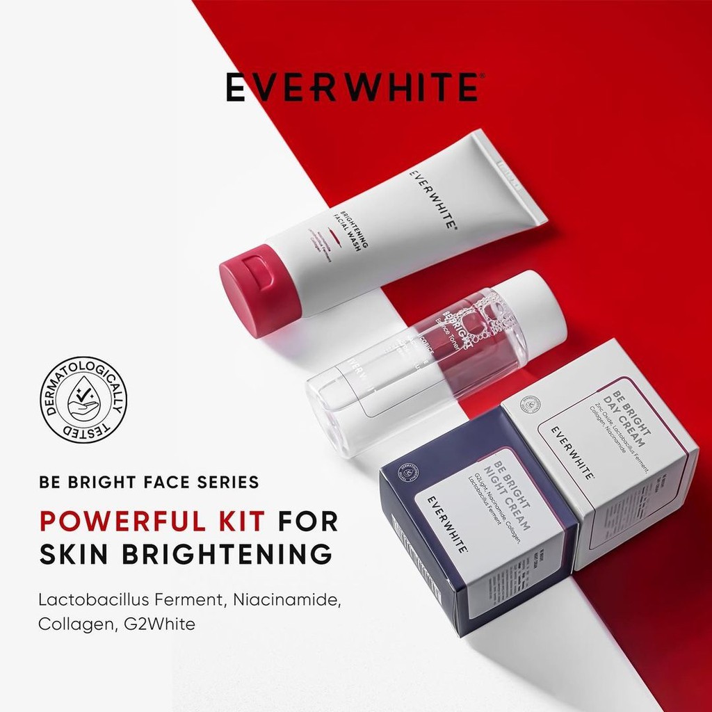 ❤ MEMEY ❤ EVERWHITE Be Bright Kefir and Collagen Face Series [ Day Night Toner ] EVER WHITE