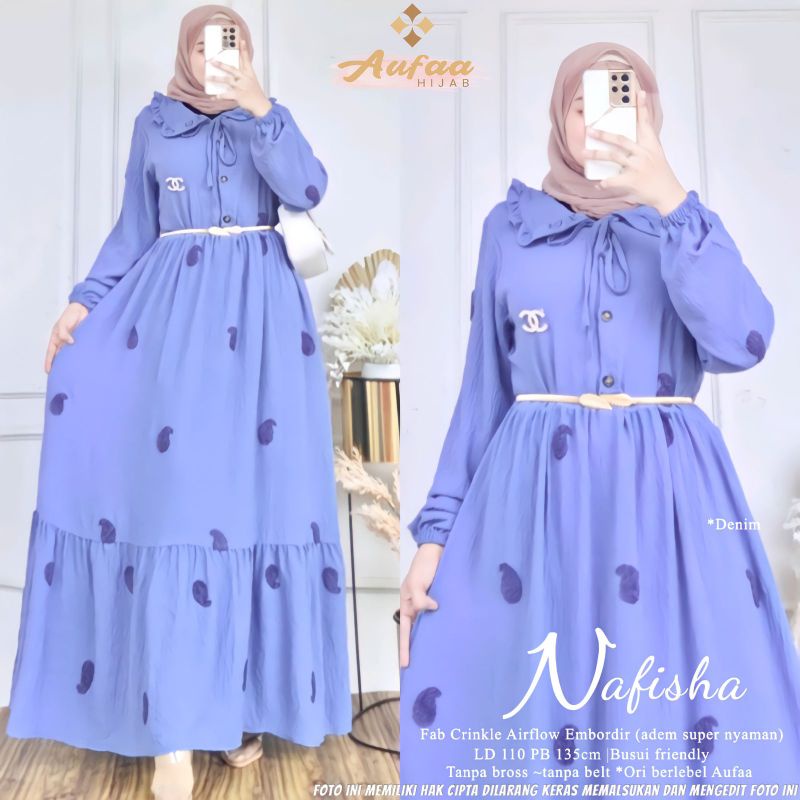 NAFISHA DRESS ORI BY AUFAA HIJAB