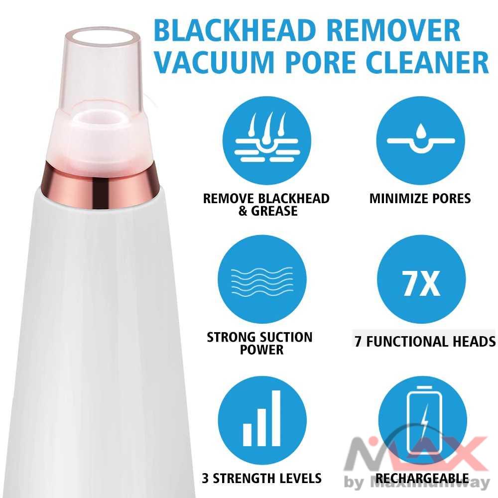 Hailicare vakum komedo penghisap komedo dan jerawat Vacuum Suction Skin Face Care Blackhead Pore Cleaner MC-004 Warna Putih Blackhead Remover Vacuum Acne Pimple Black Spot Suction Electric Facial Pore Cleaner Skincare Exfoliating Beauty Instrument