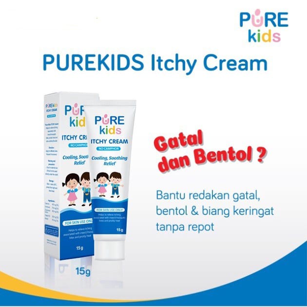 Krim Bayi Obat Gatal Pure Kids ITCHY CREAM 15gr | Krim Gatal Kulit Bayi - Redakan Gatal pada Kulit A