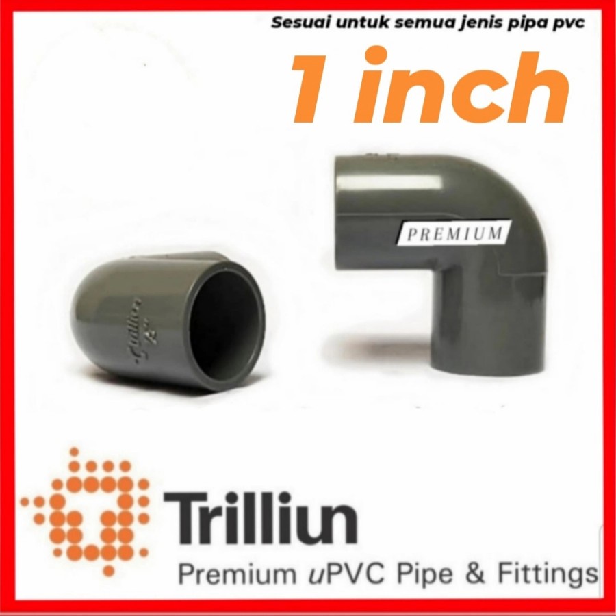 KNEE 1&quot; inch TRILLIUN - ELBOW Keni Bengkok Sambungan Paralon Pipa Pvc