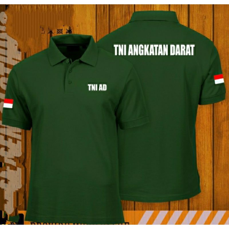 Kaos TNI ad Kaos TNI angkatan darat kaos polo TNI ad polo shirt TNI ad Kaos kerah TNI ad Kaos Katun 