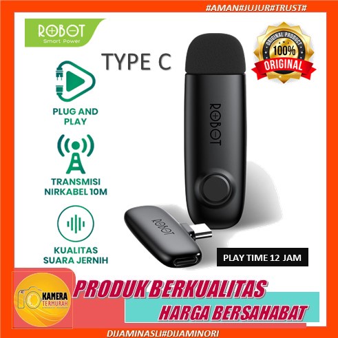 MICROPHONE TYPE C BLUETOOTH ROBOT RS20 Connector Wireless Microphone