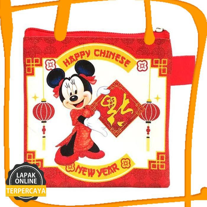 

New Arrival Dompet Pouch Angpao Imlek Karakter Minnie Mouse Chinese New Year Cny - Imlek Minnie