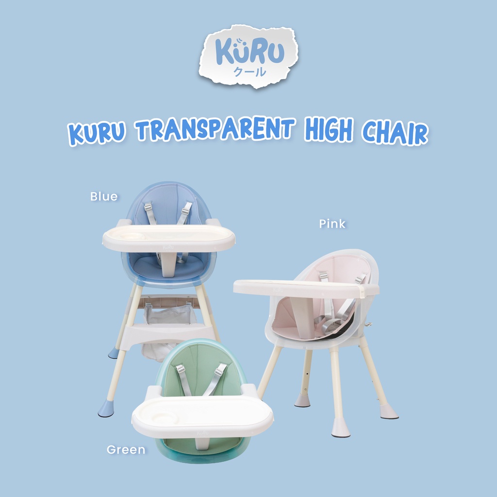 KURU 3in1 High Chair | Kursi Makan Bayi Leather Booster Low HC-8953