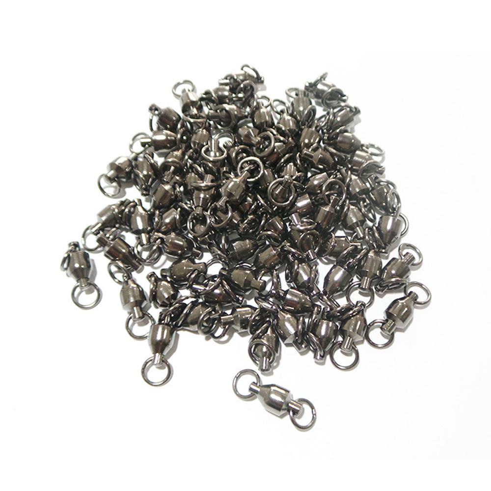 Nickolas1 Konektor Pancing Heavy Duty 10pcs Rolling Dengan Cincin Ganda Barel Putar Swivel Ring