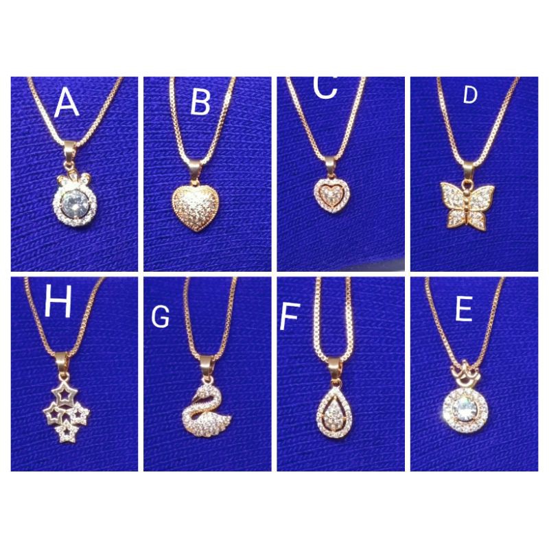 BL23. Kalung xuping wanita lapis emas dgn mata zircon UK 45 cm itali