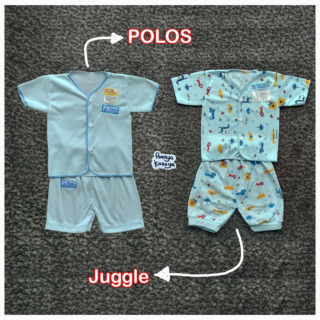 SPY27 Setelan Baju  Pendek Bayi  Newborn 0 3 bln Arimbi  