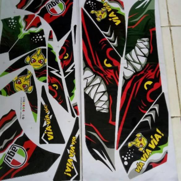 EUH Striping variasi stiker lis bodi R15 v1 and v2  shark hiu TE1RL EJ1