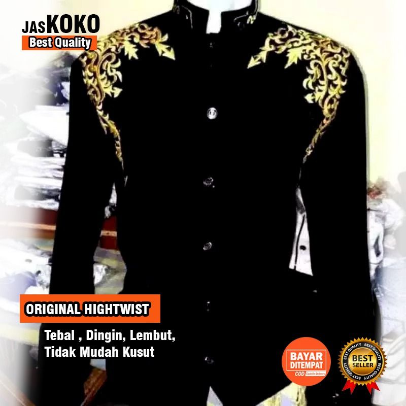 Chausam - JASKO BORDIR Pria Muslim Dewasa Modern - Baju Koko Muslim Pria Dewasa