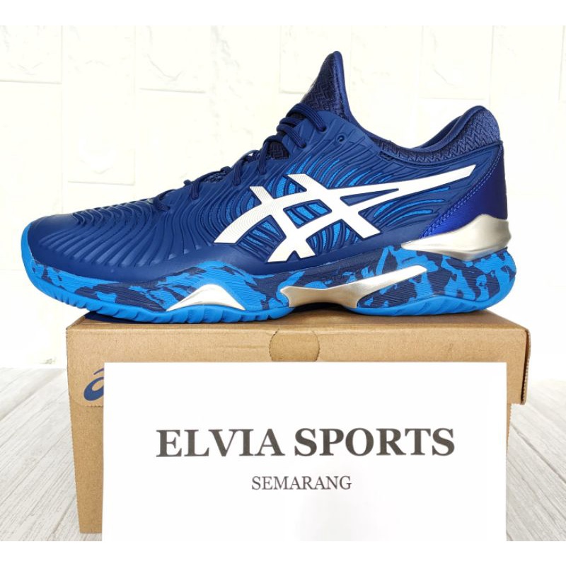 Sepatu Tenis ASICS COURT FF NOVAK BLUE PRINT/WHITE