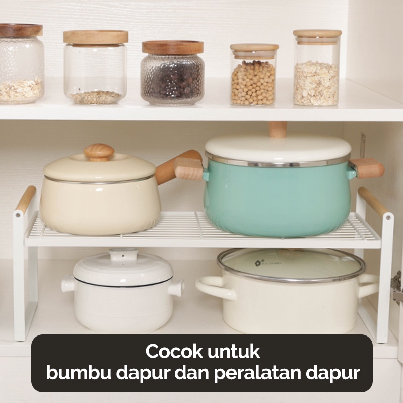 Rak Dapur Susun Rak Kabinet Dapur Rak Lemari Dapur Rak Bawah Wastafel Untuk Bumbu Panci