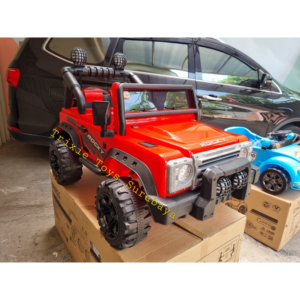 JEEP 2Gearbox Rocky VOLTA 5008 SHP Mainan Anak Mobil Aki NEW BAN KARET
